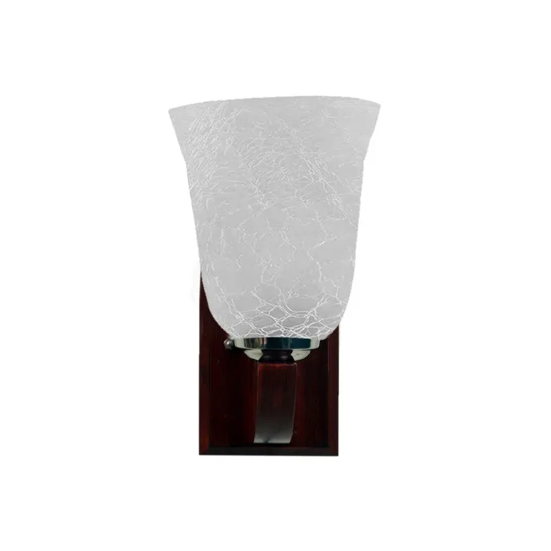 Crystal Bloom Wooden Base Glass Wall Lamp media 7