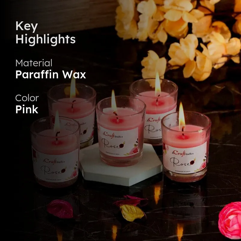 Seema Rose Scented Candle - Set Of Five media 2