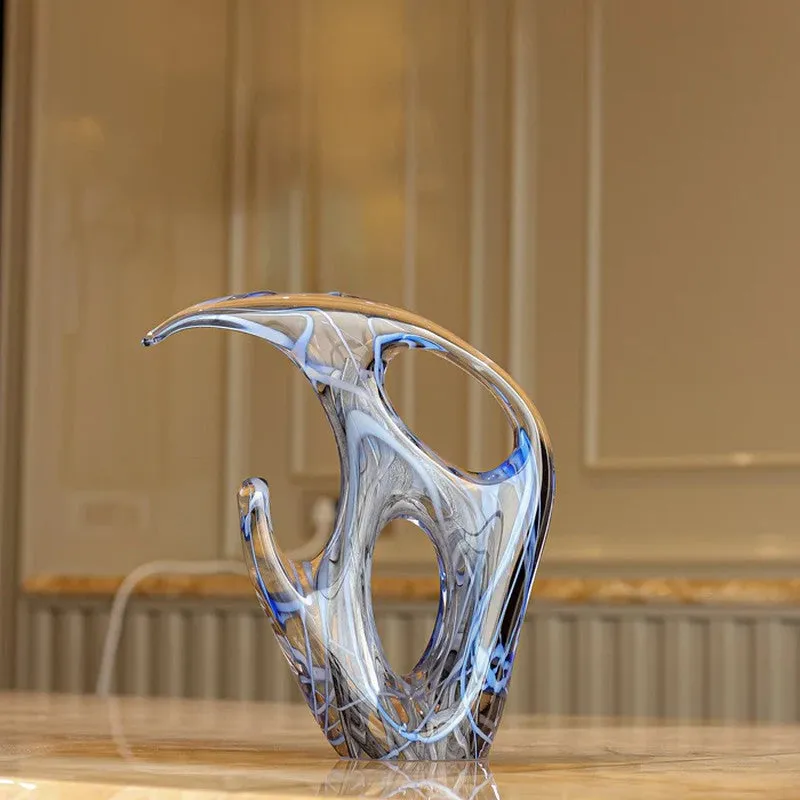 Lumicryst Aura Cryatal Glass Showpiece - Blue media 4