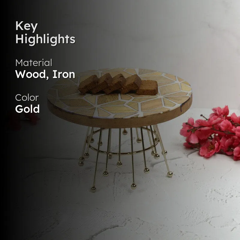 Delight Deck Decorative Cake Stand - Gold media 2