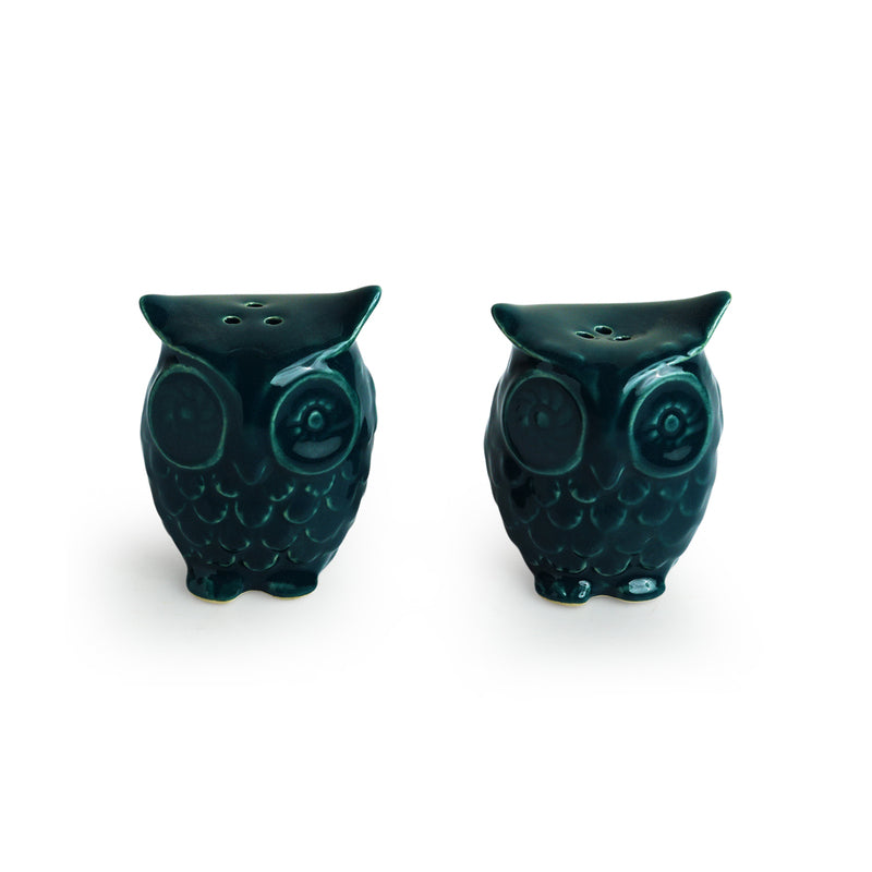 Teal Hoot handcrafted Salt & Pepper Shaker - Set Of Two media 3