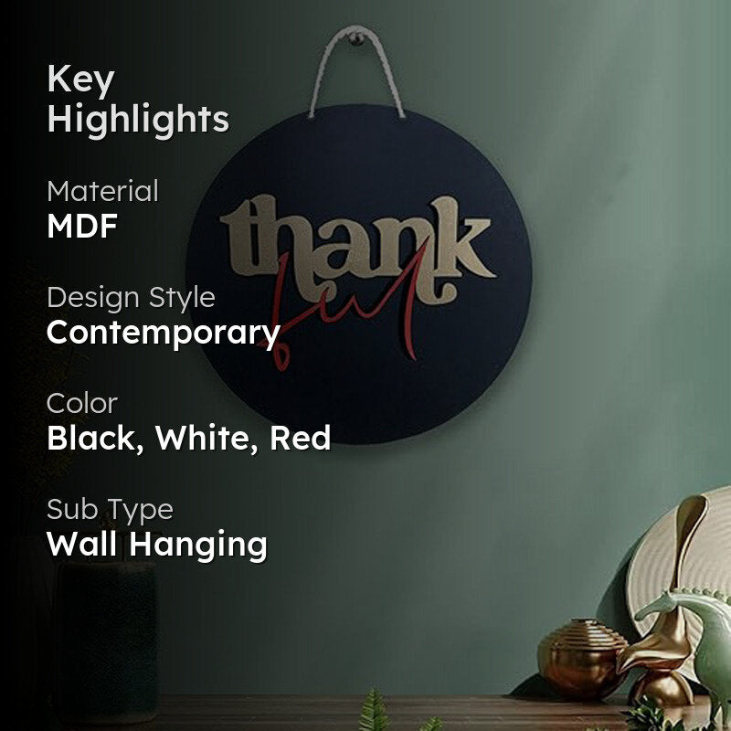Alora Thankful MDF Wall Accent media 2