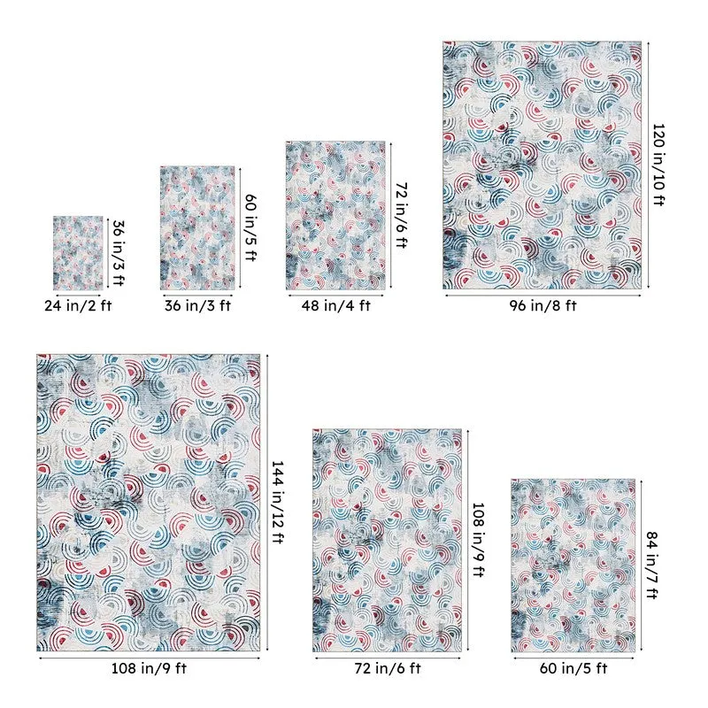 Carter Abstract Polyester Carpet - Blue media 12