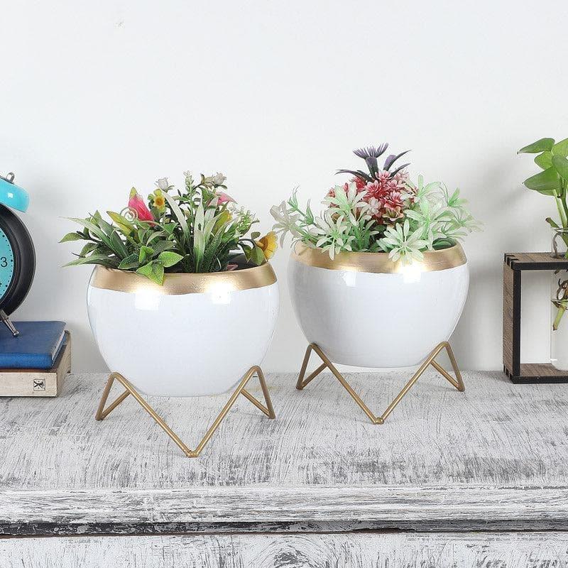 Apple Dun Planter (White) - Set Of Two media 3