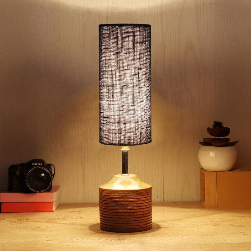 Woody Fabric Table Lamp - Blue,Brown media 3
