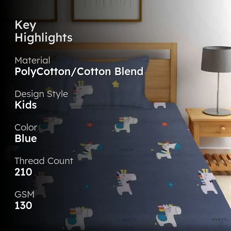 I Am Unicorn Bedsheet - 130 GSM media 2