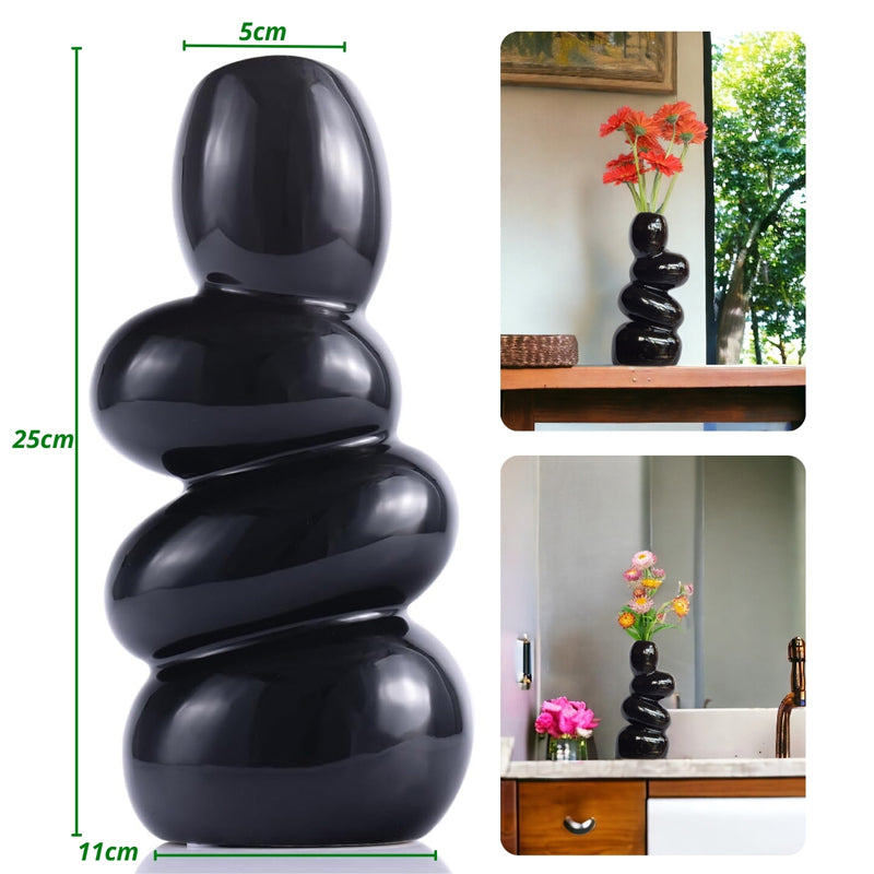 Pebble Play Vase - Black media 4