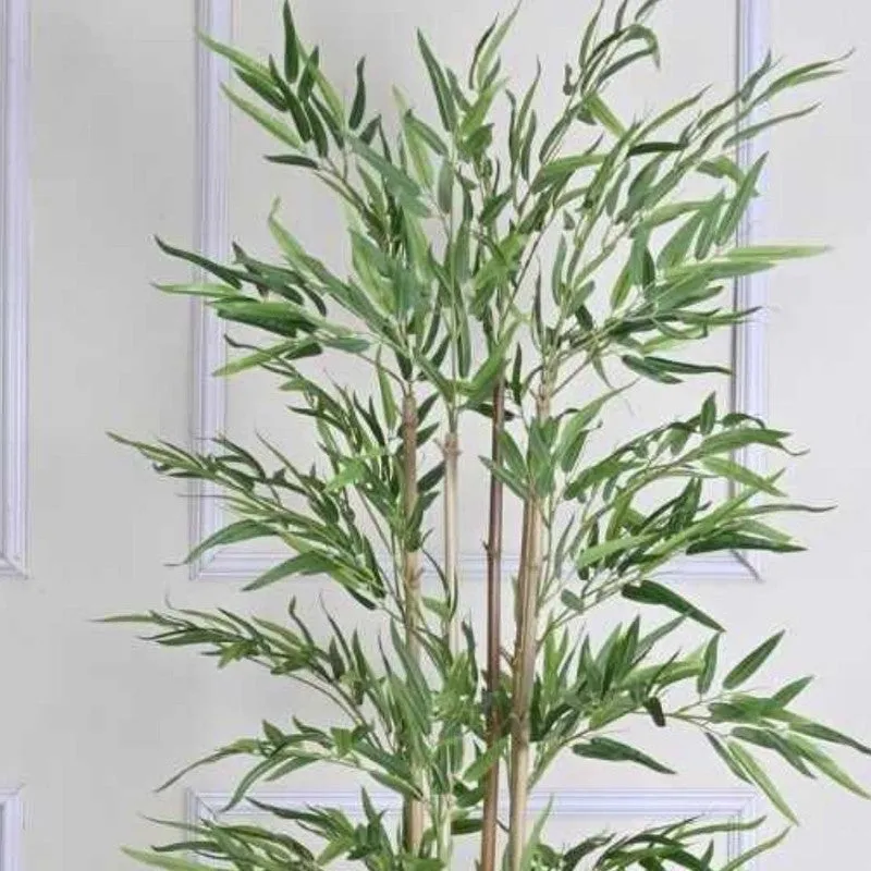 Artificial Bamboo Plant With Pot (Black) - 5.9 Feet media 4