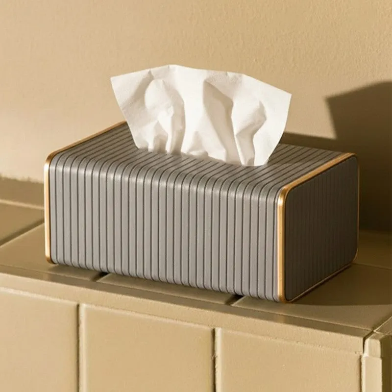 AarviDecor RidgeForm Faux Leather Tissue Holder media 4