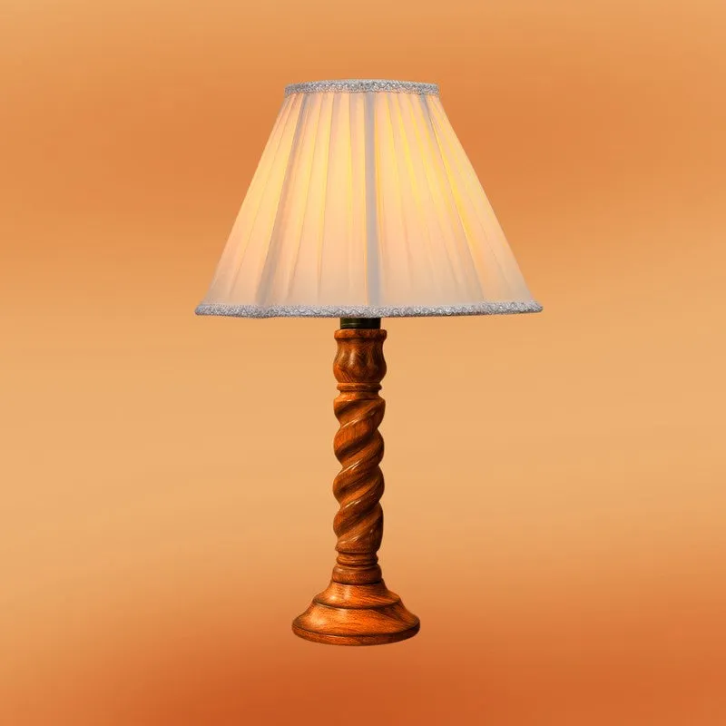 Elvane Aerin Wooden Table Lamp - OffWhite media 6