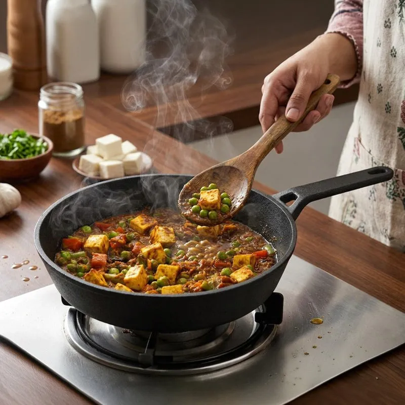 Flame Forge Cast Iron Frying Pan (1800 mL) - Black media 7
