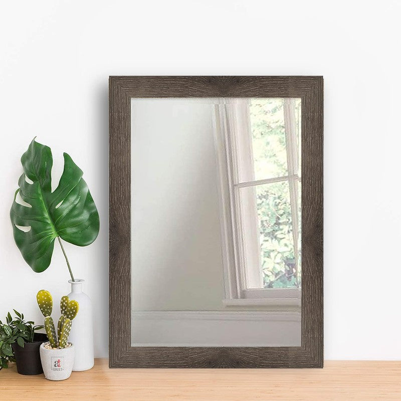 Shinevera Glass Wall Mirror With Wooden Frame