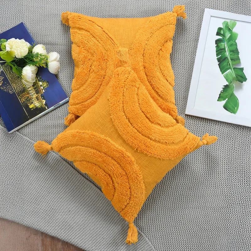 Aquila Tufted Cushion Cover (Yellow) - Set Of Two media 1