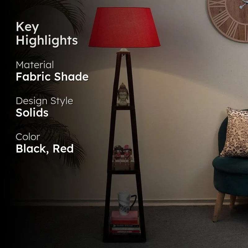 Seasa Wistera Floor Lamp With Shelf - Crimson media 2