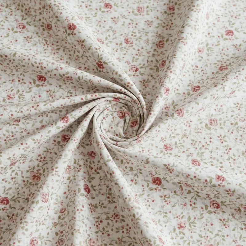 Avani Floral Cotton Bedsheet (Peach) - 180 TC media 5