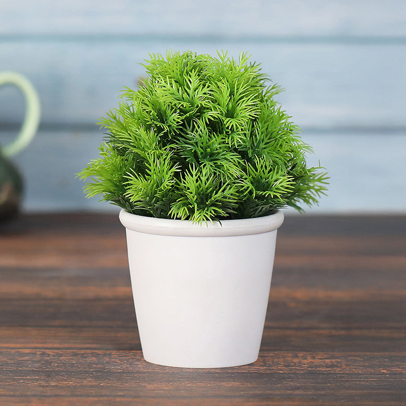 Aalto Artificial Plant With Black Plastic Pot (Green & Yellow) - Set Of Two media 4
