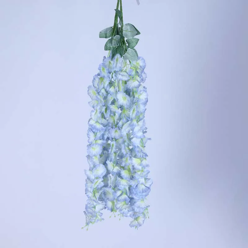 Faux Lush Hanging Morning Glory Plant (Blue) -  2.8 Feet media 1