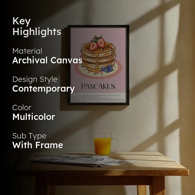 PancakeGlaze Archival Canvas Wall Art - Black media 2