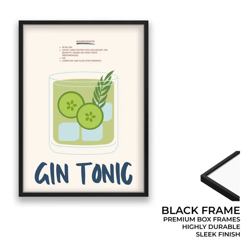 GinTonic Archival Canvas Wall Art - Black media 8