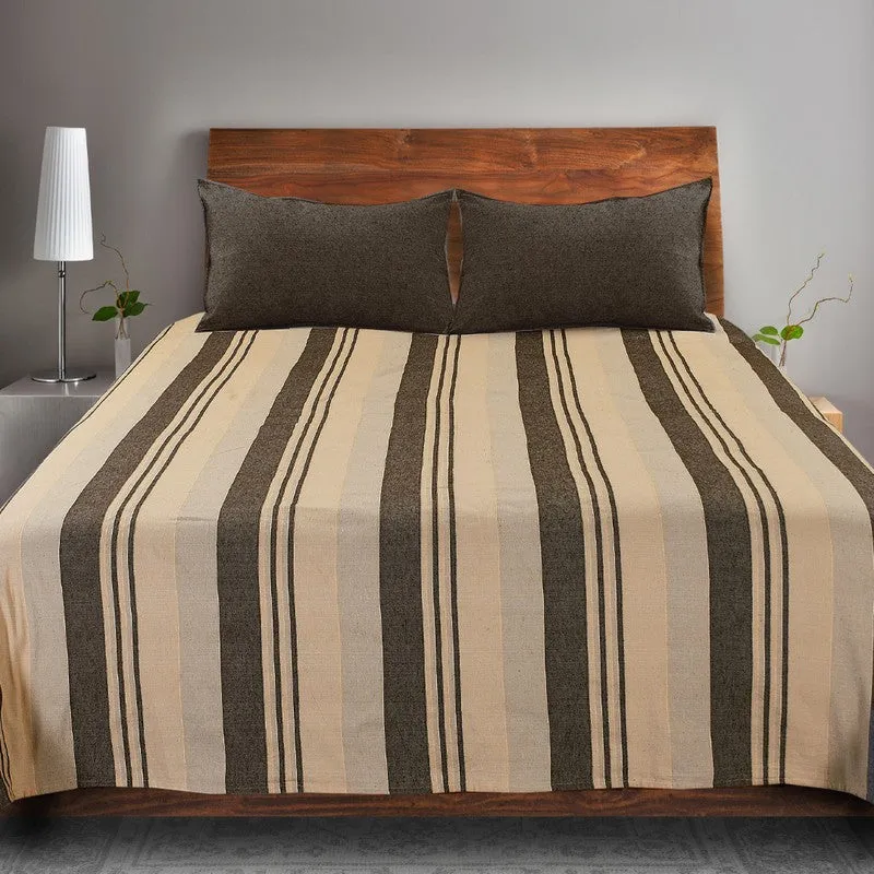 Parallel Peace Cotton Bedsheet (Coffee) - 220 TC media 3