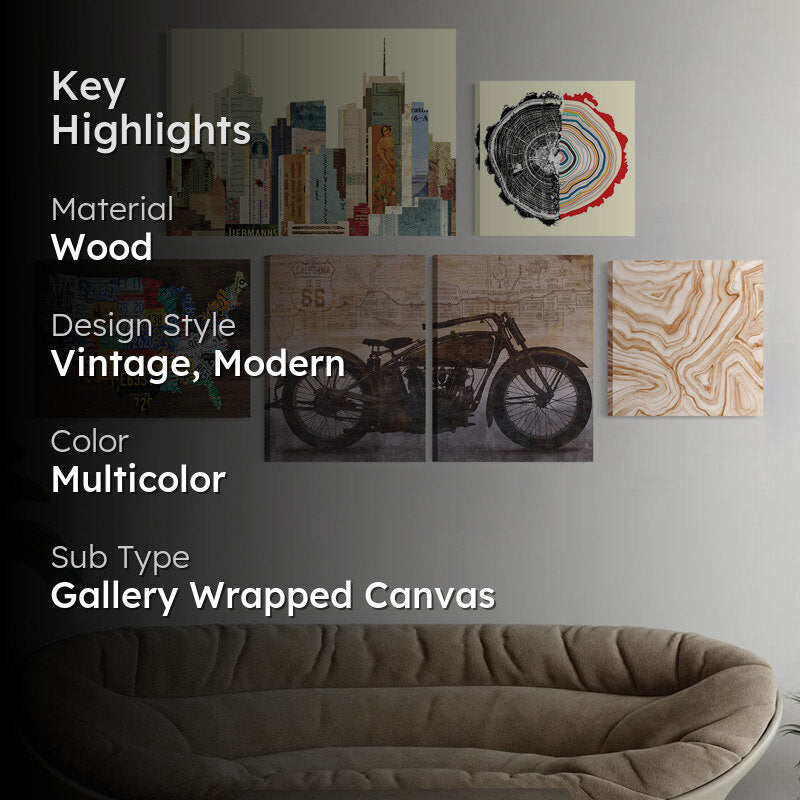 Hustle In City Wall Art - Set Of Six media 2