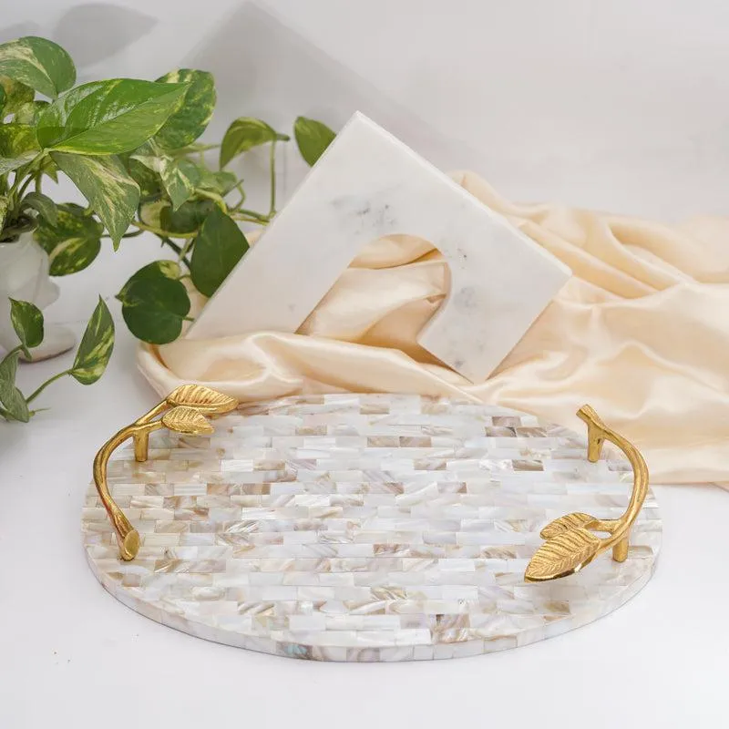 Selina Mother of Pearl Serving Tray media 5