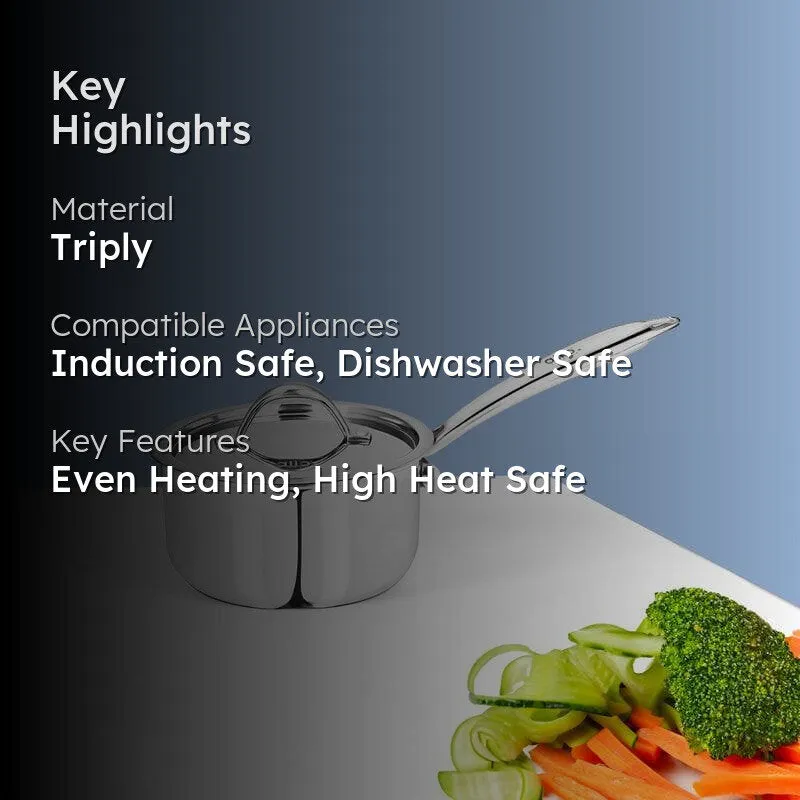 Soqo Induction Safe Saucepan With Lid - 2300 ML / 7 Inches media 2