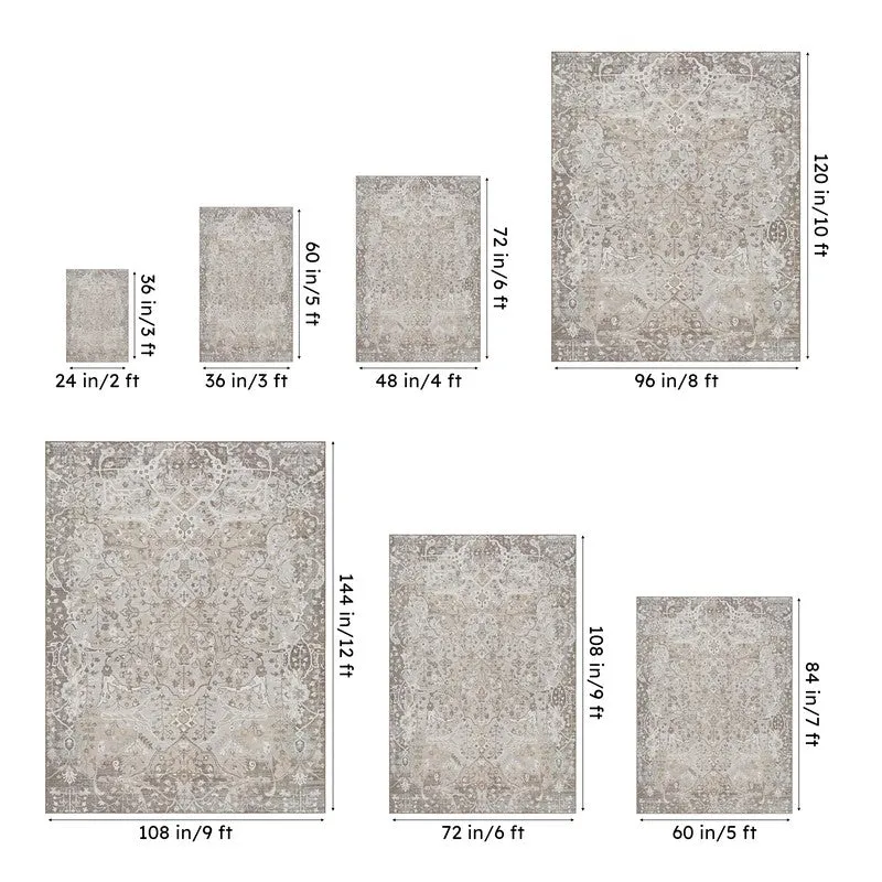 Aziza Ethnic Polyester Carpet - Grey media 13