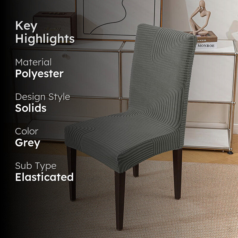 Wrapture Solid Chair Cover - Light Grey media 2