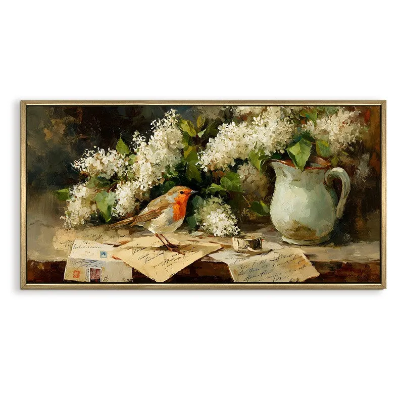 Sparrow Song Canvas Wall Painting With Frame media 3