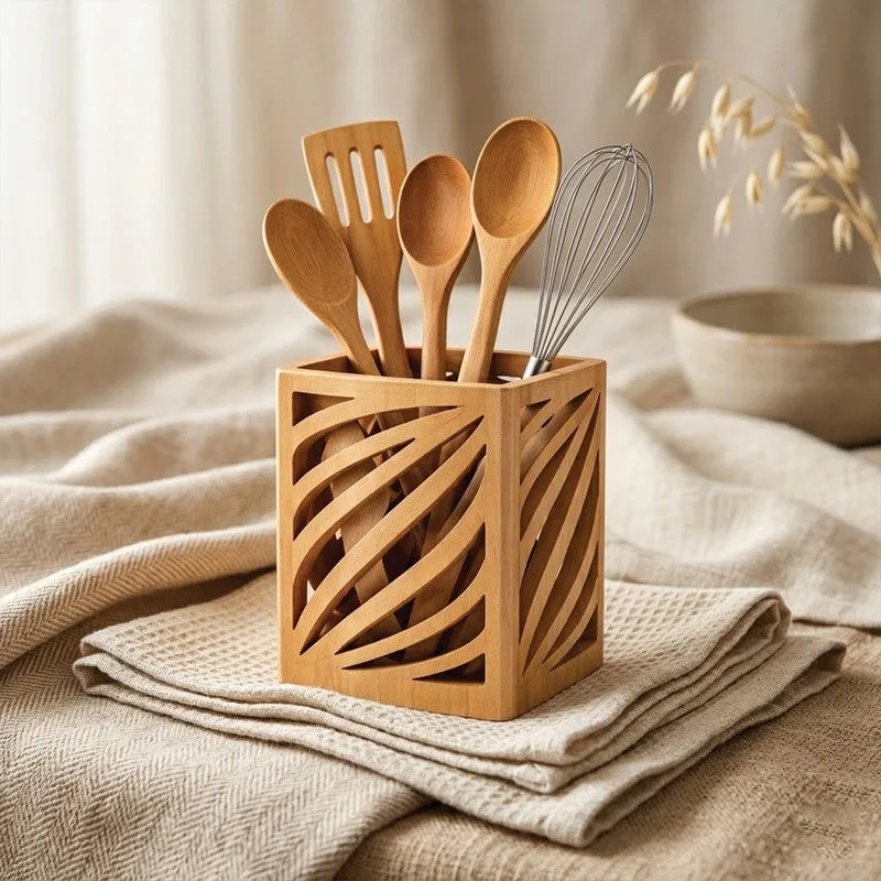 Meal Muse MDF Rustic Cutlery Stand media 5