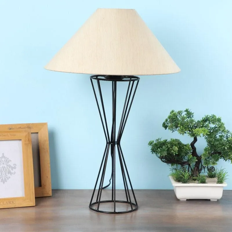 Marama Briar Fabric Table Lamp - White,Black media 3