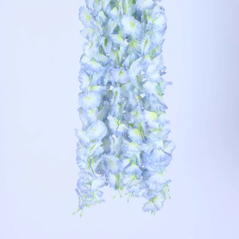 Faux Lush Hanging Morning Glory Plant (Blue) -  2.8 Feet media 3