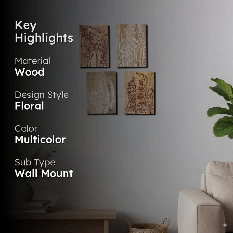 Wonders Wooden Wall Plates - Set Of Four media 2
