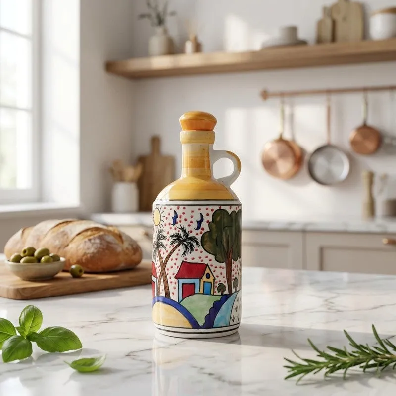Mediterranean Pour Ceramic Oil Dispenser - 1000 mL media 1
