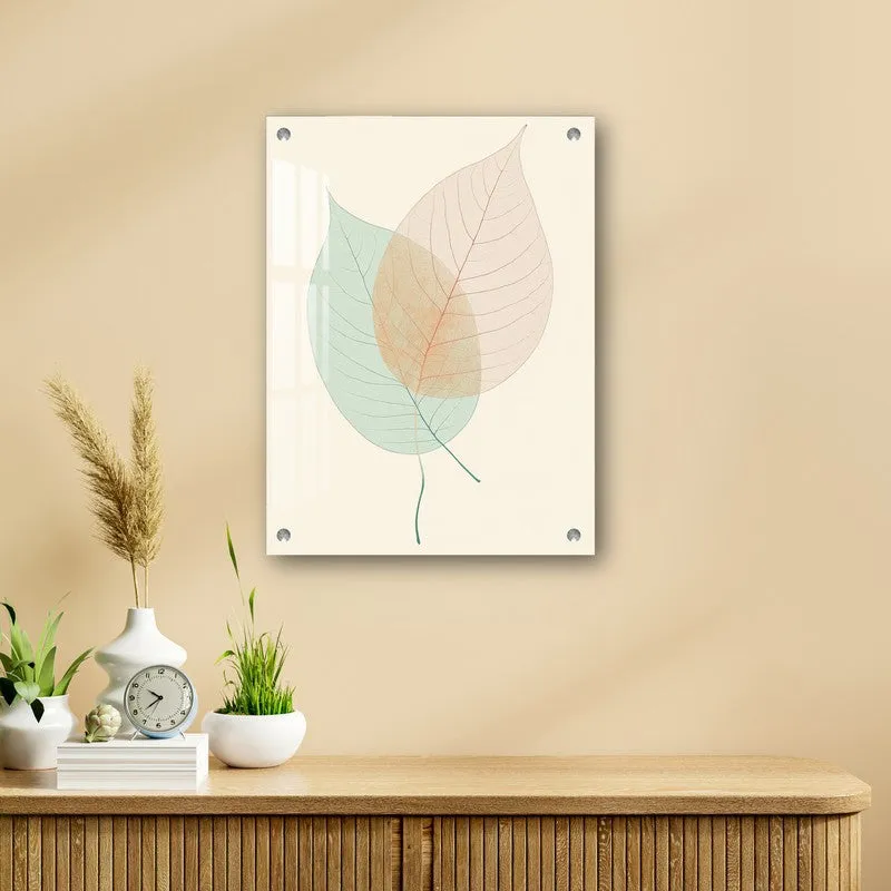 Two-Shade Leaf Nature Acrylic Wall Art media 4
