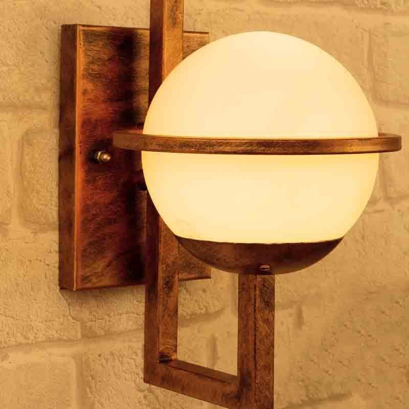 Saturn Metal Wall Lamp With Glass Shade media 3