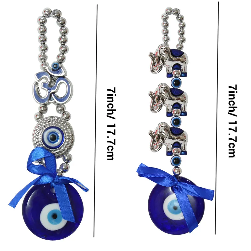 Om & Elephant Evil Eye Metal Wall Accent - Set Of Two media 6