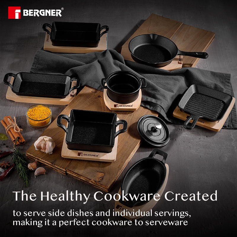 Bergner Cook & Share Cast Iron Mini Oval Baking or Cooking Pan - 240 ML media 7