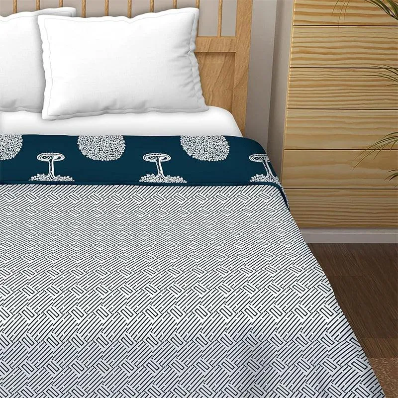 Moohina Reversible Cotton Dohar (Blue)  - 180 GSM media 5