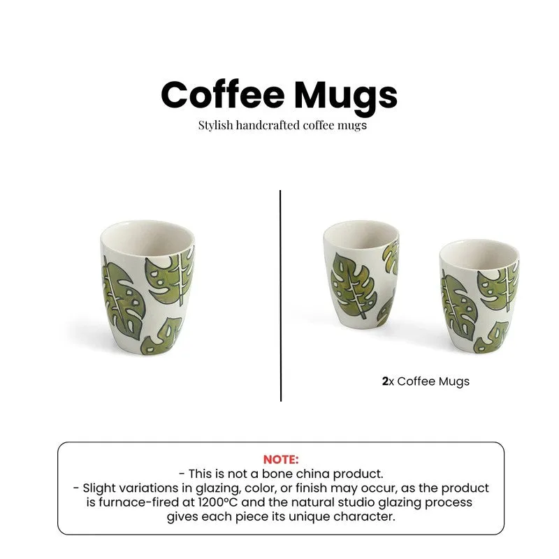 Leaf Ceramic Coffee Mug (280 mL Each) - Set Of Two media 7