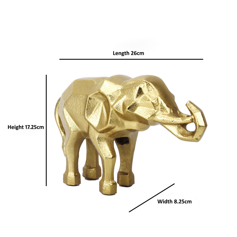 Fancy Ellie Aluminium Showpiece - Gold media 4