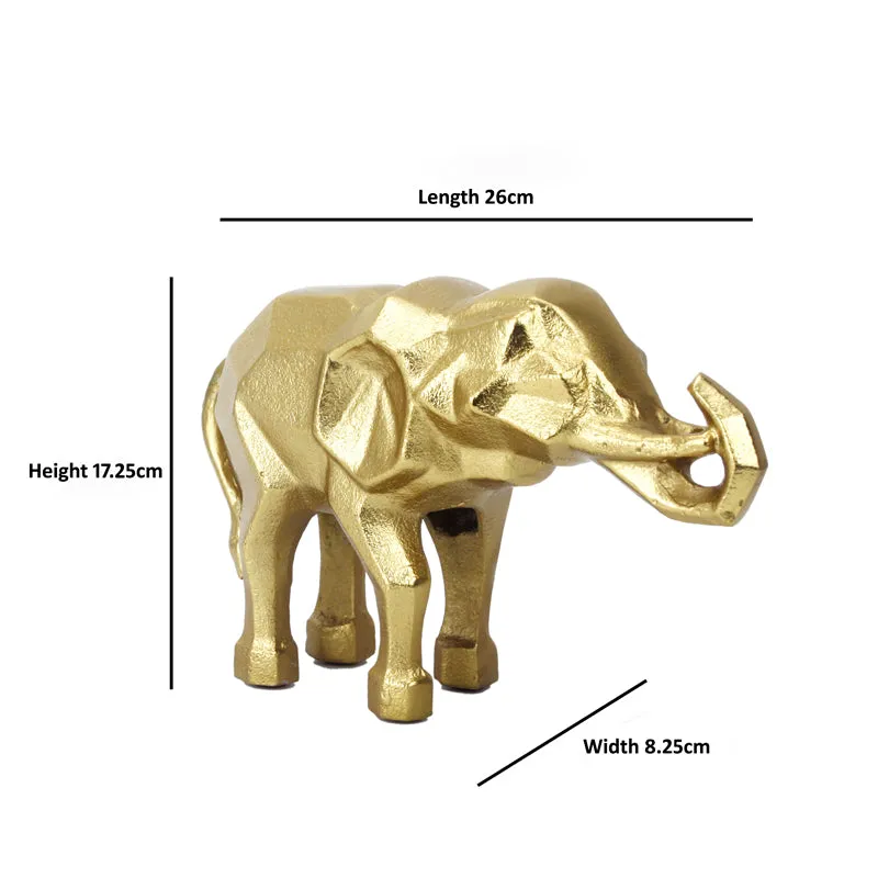 Fancy Ellie Aluminium Showpiece - Gold media 4