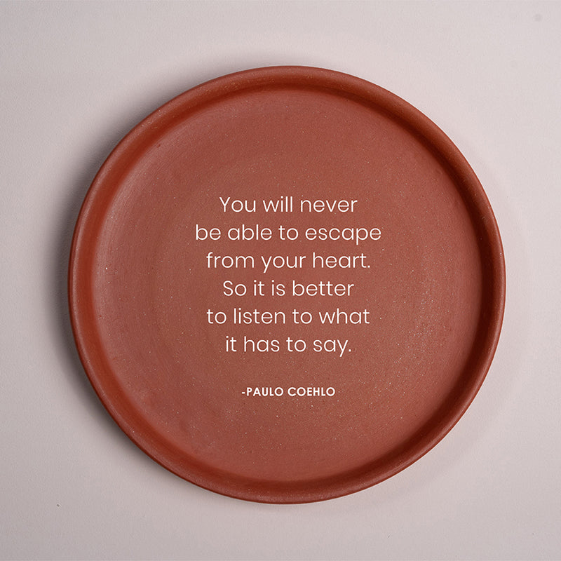 Power Of Mind Terracotta Wall Plate - Set Of Two media 3