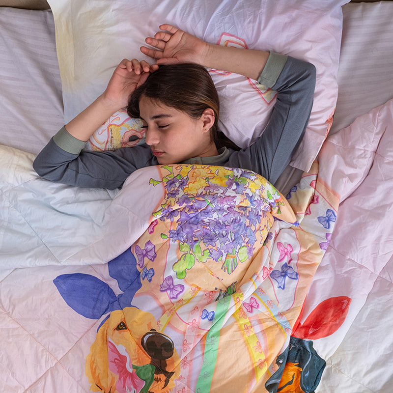 Floral Siesta Reversible Cotton Comforter - 480 GSM media 5