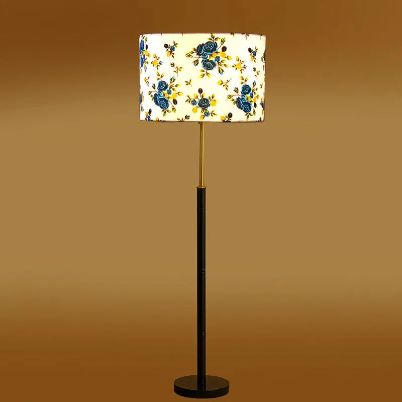 Retro Shine Wooden Floor Lamp - Blue media 7