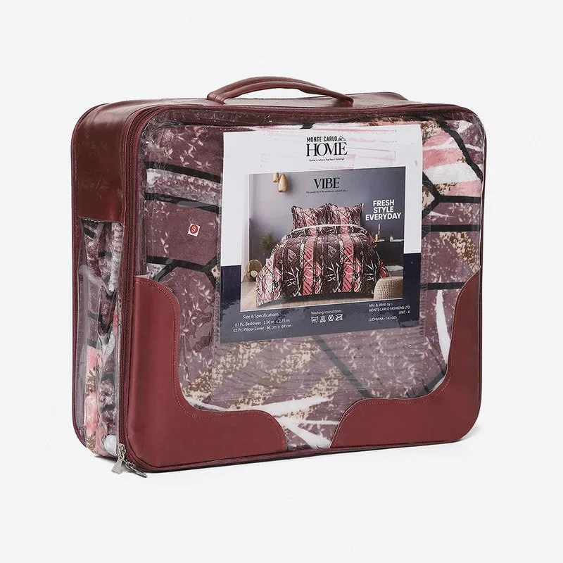 Monte Carlo Flow Forms Bedsheet (Pink) - 280 GSM media 6