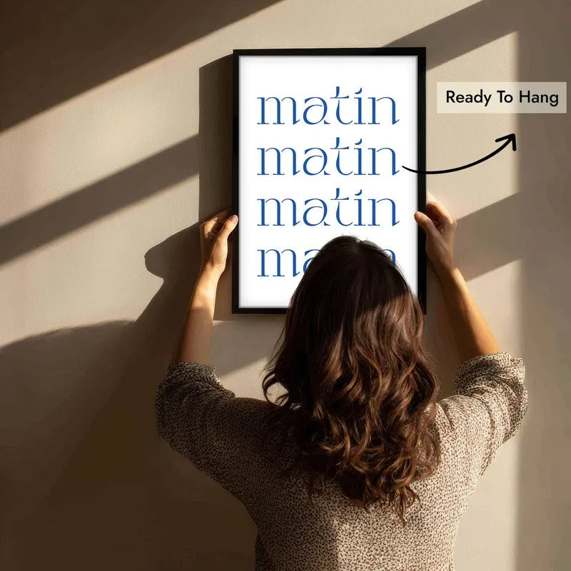 Matin Letters Archival Canvas Wall Art - Black media 6