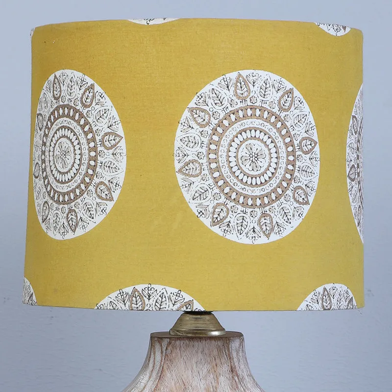 Mandala Merry Kian Printed Mango Wood Table Lamp - Beige,Yellow,White media 3