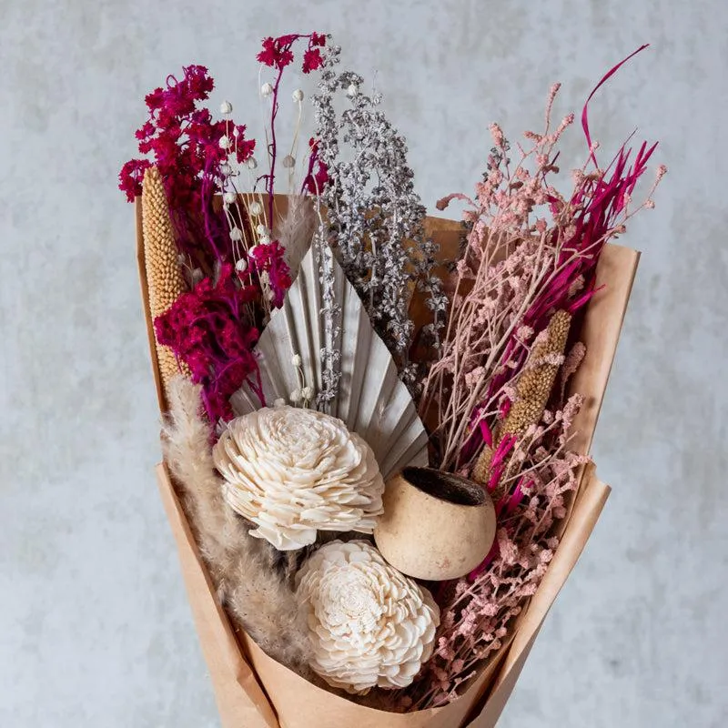 Pink Plushy Dried Flower Bunch media 6
